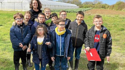 Lannion (22) - Ecole Jeanne d'Arc  à la découverte du monde agricole