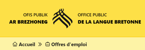 Plateforme offres d'emploi sur le site de l'Office public  de la langue bretonne